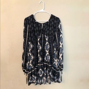 Long Sleeve Free People Mini Dress, Size Medium